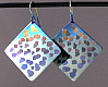 Click for details about Polka Dot Square Titanium Earrings 